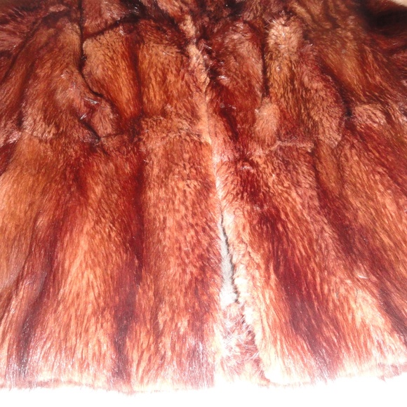 Vintage Glossy Chocolate Brown Mink Jacket Fur - Picture 2 of 7